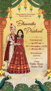 BG-006 | Stand Out from the Crowd with Unique Indian Wedding Invitations|